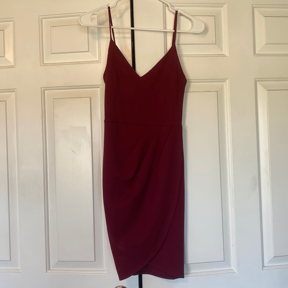 burgundy semi formal dress